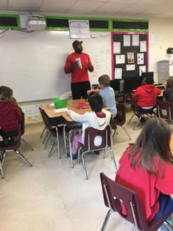 Frank Murphey visits 2nd grade